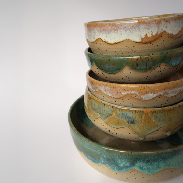 Verschiede Glasuren zum Vergelichen