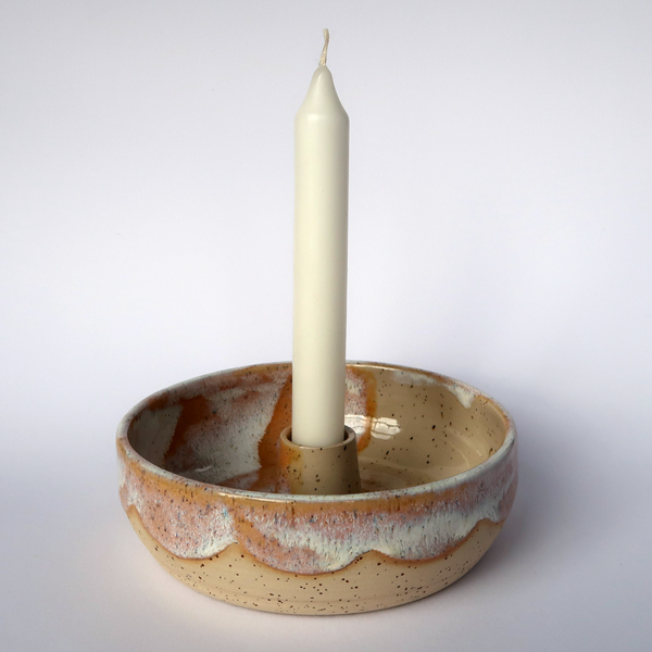 handmade Kerzenschale gedreht