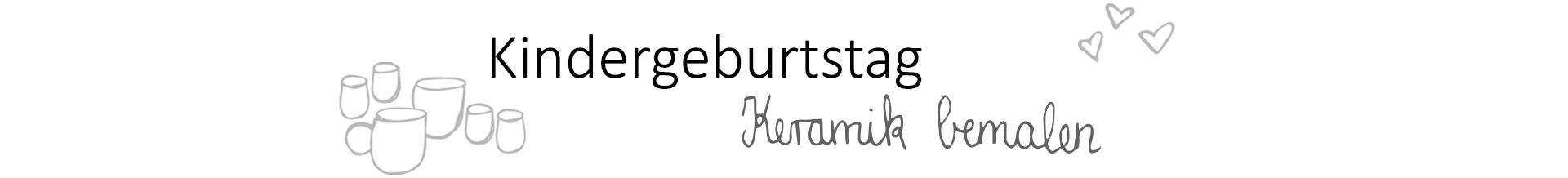 Kindergeburtstag Keramik bemalen Kinder